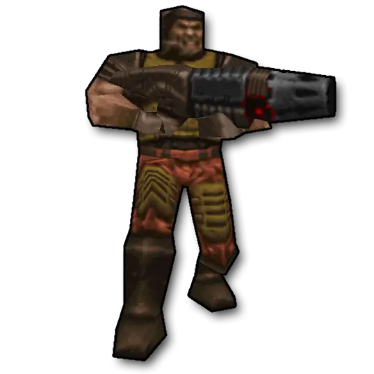 Pixelated Soldier with Gun