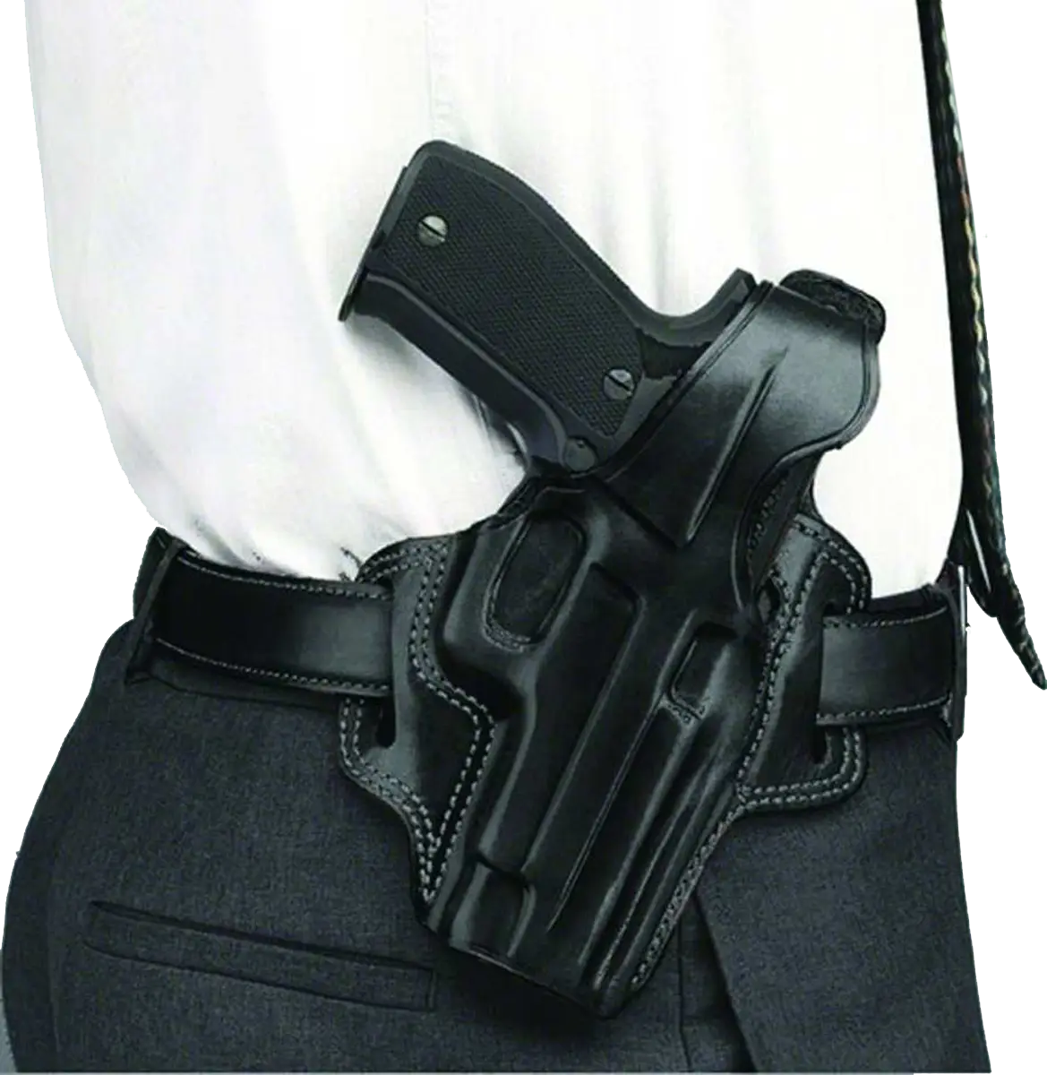 Black Gun Holster on Belt