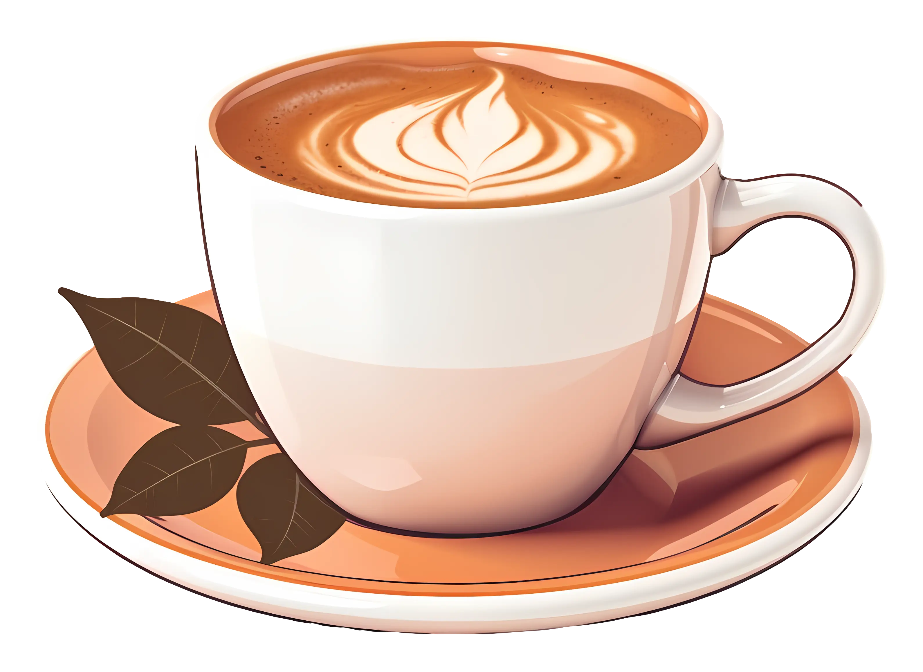 Coffee Cup with Beautiful Latte Art