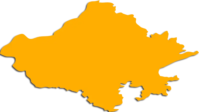 Outline Map of Rajasthan