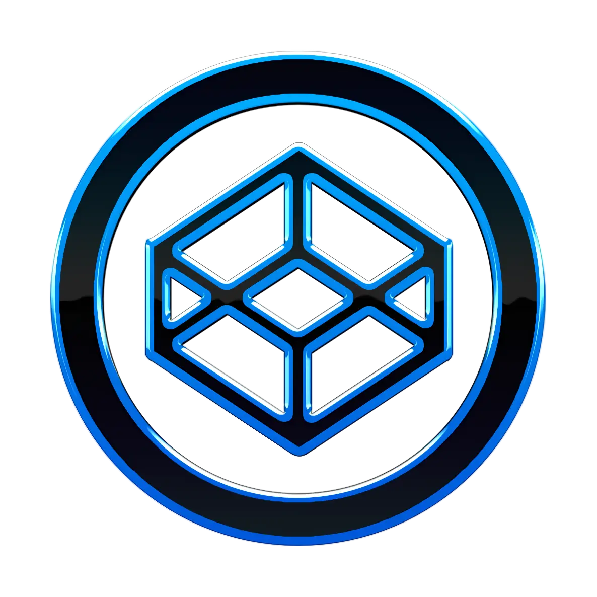 Blue Geometric Logo Icon Design
