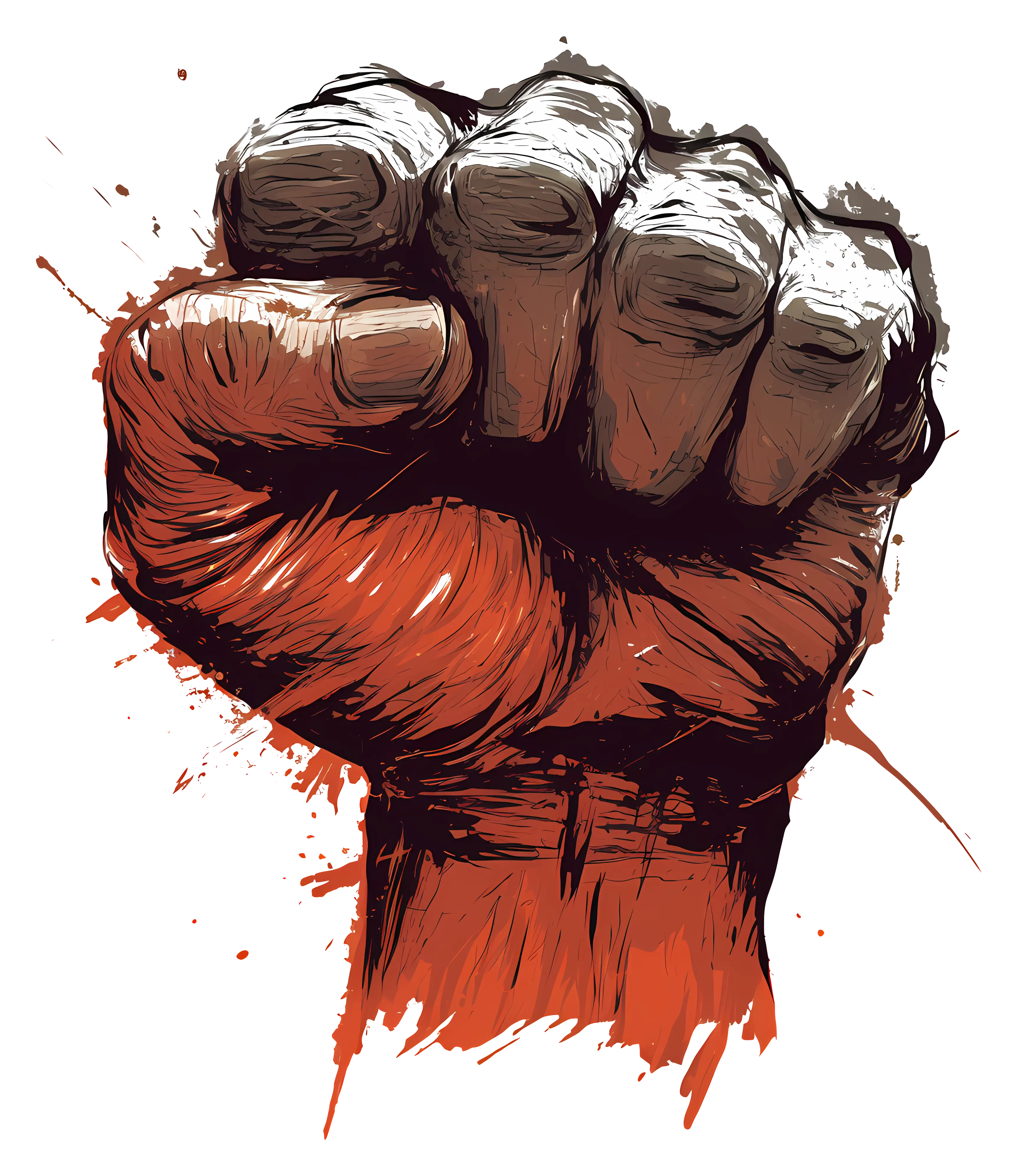 Clenched Fist Illustration Representing Strength and Unity