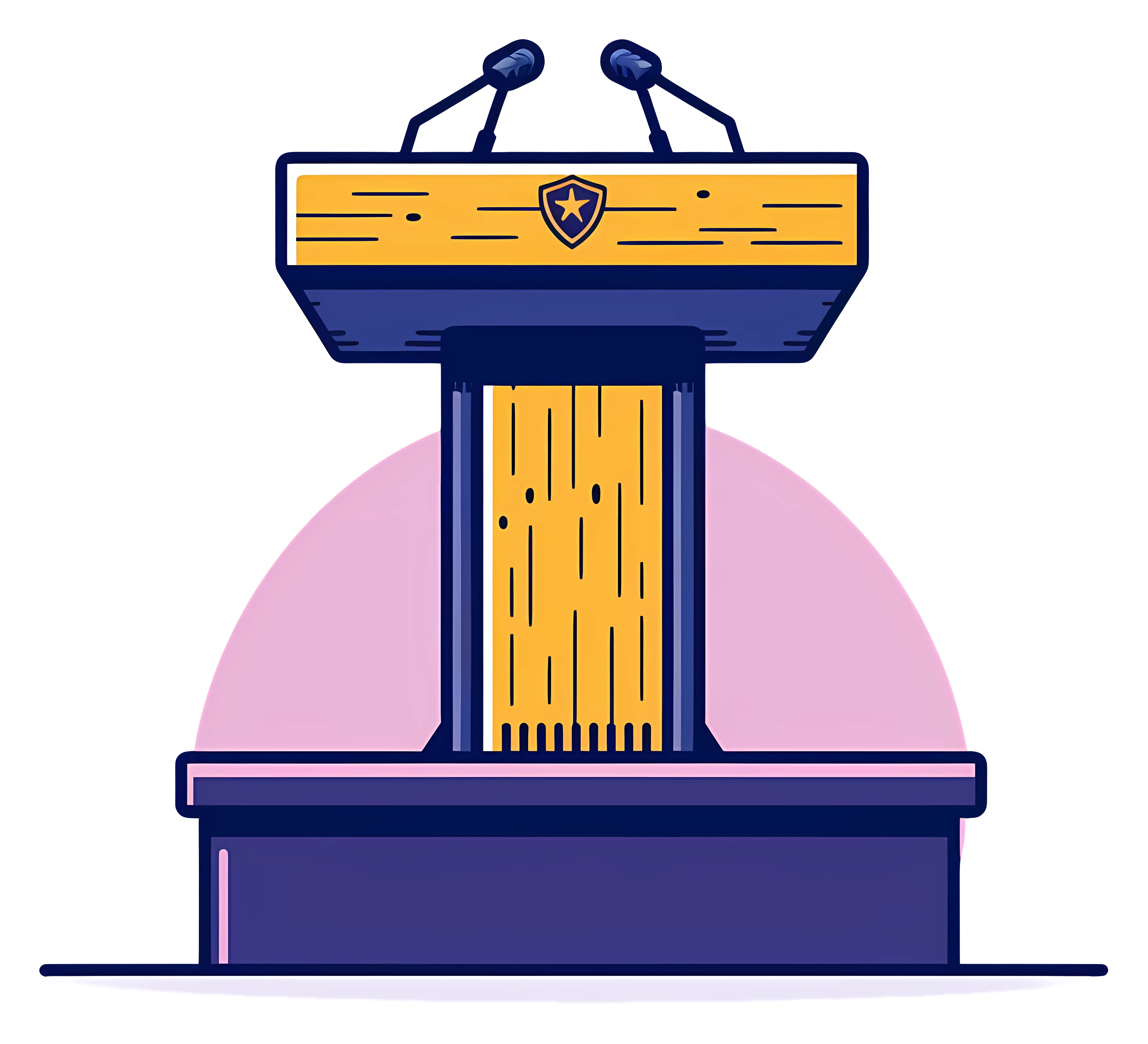 Podium with Microphones
