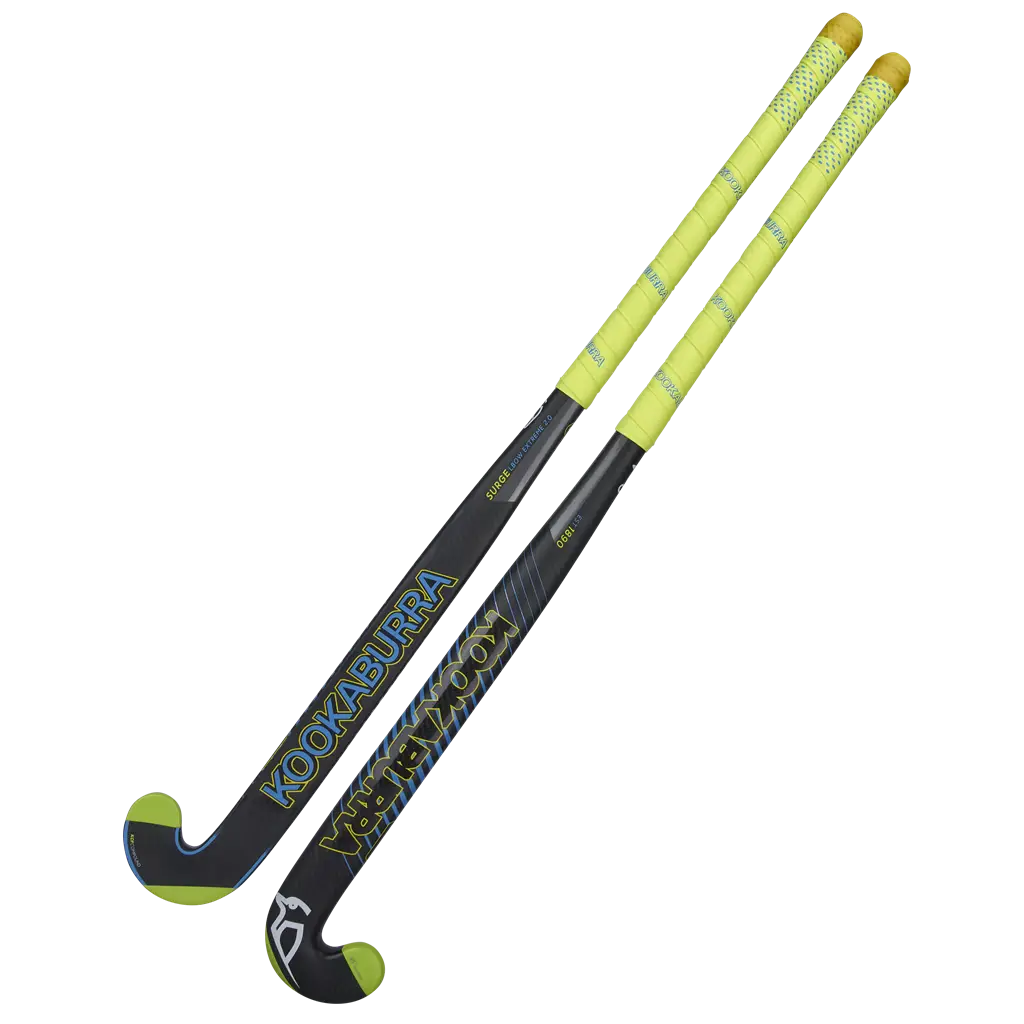 Pair of Stylish Green and Black Hockey Sticks