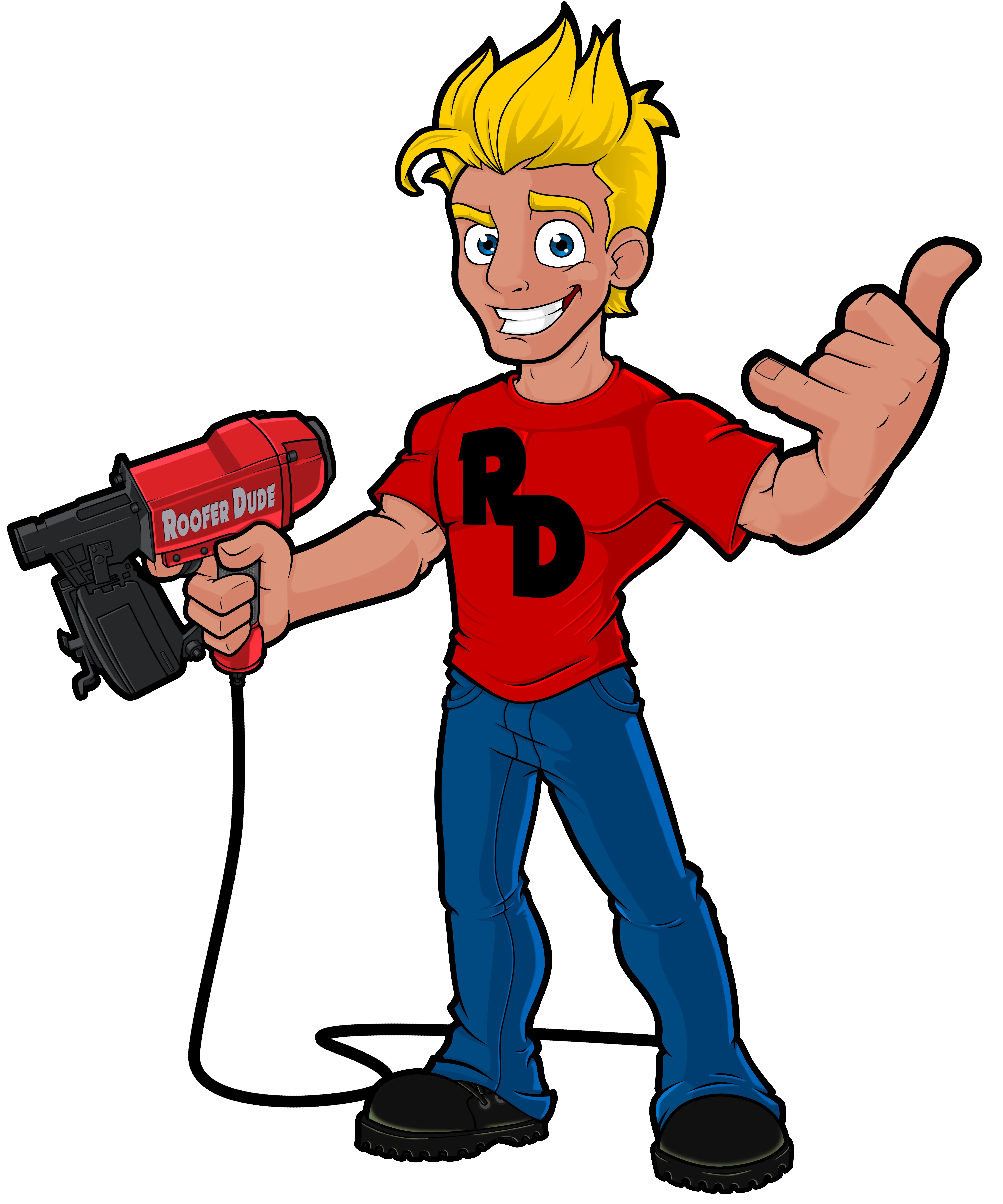 Cartoon Worker with Tool
