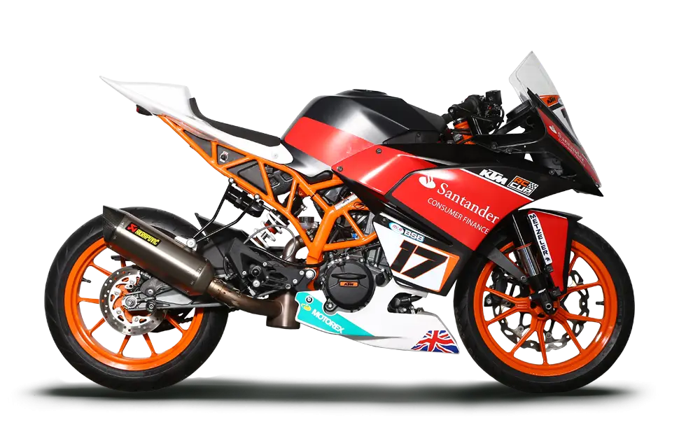 Modern Sports Motorcycle in Orange and Black