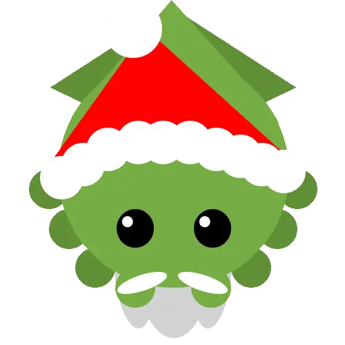 Green Squid with Santa Hat