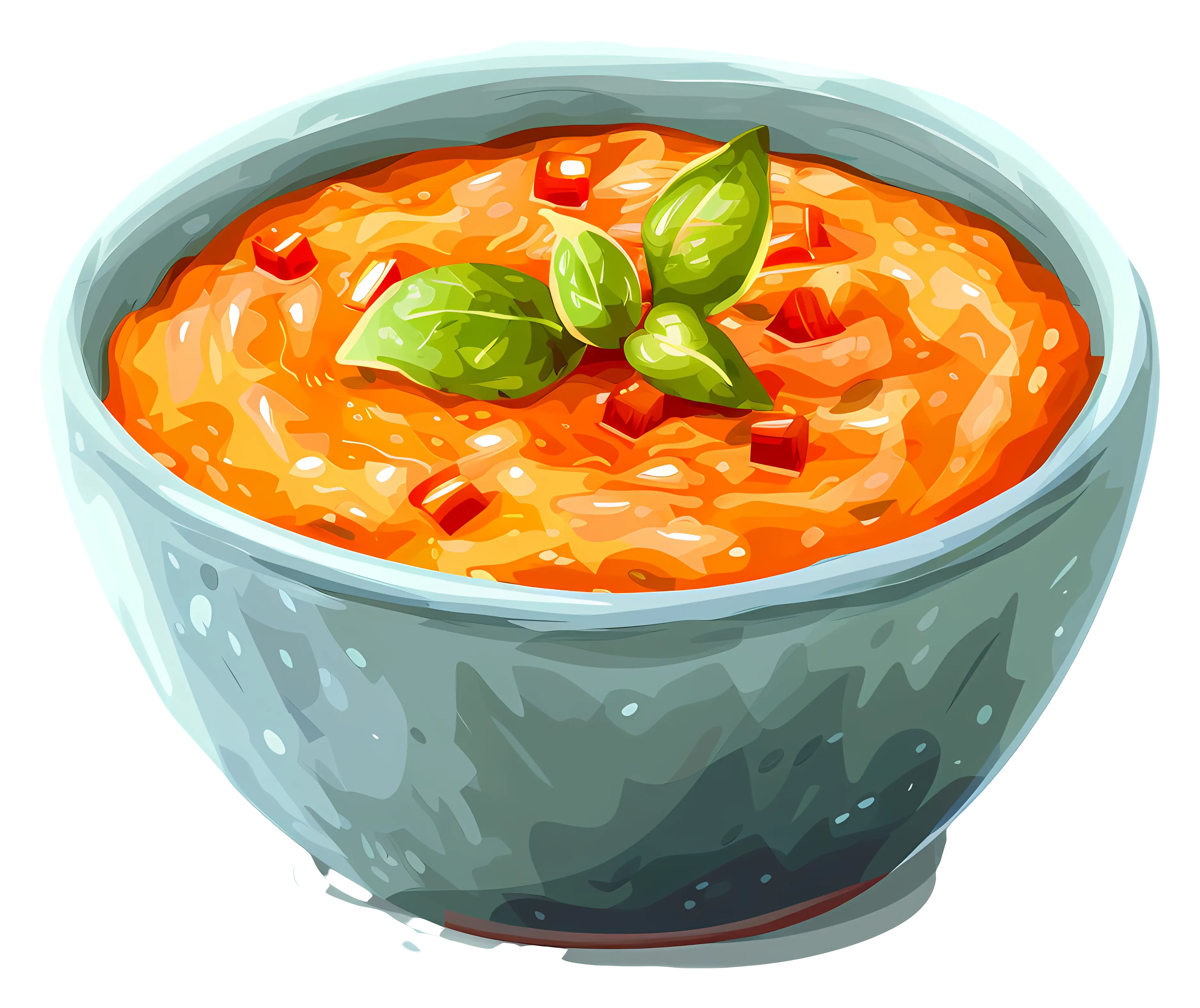 Orange Soup in a Bowl