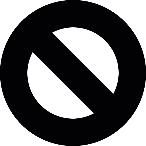 Black Prohibition Symbol