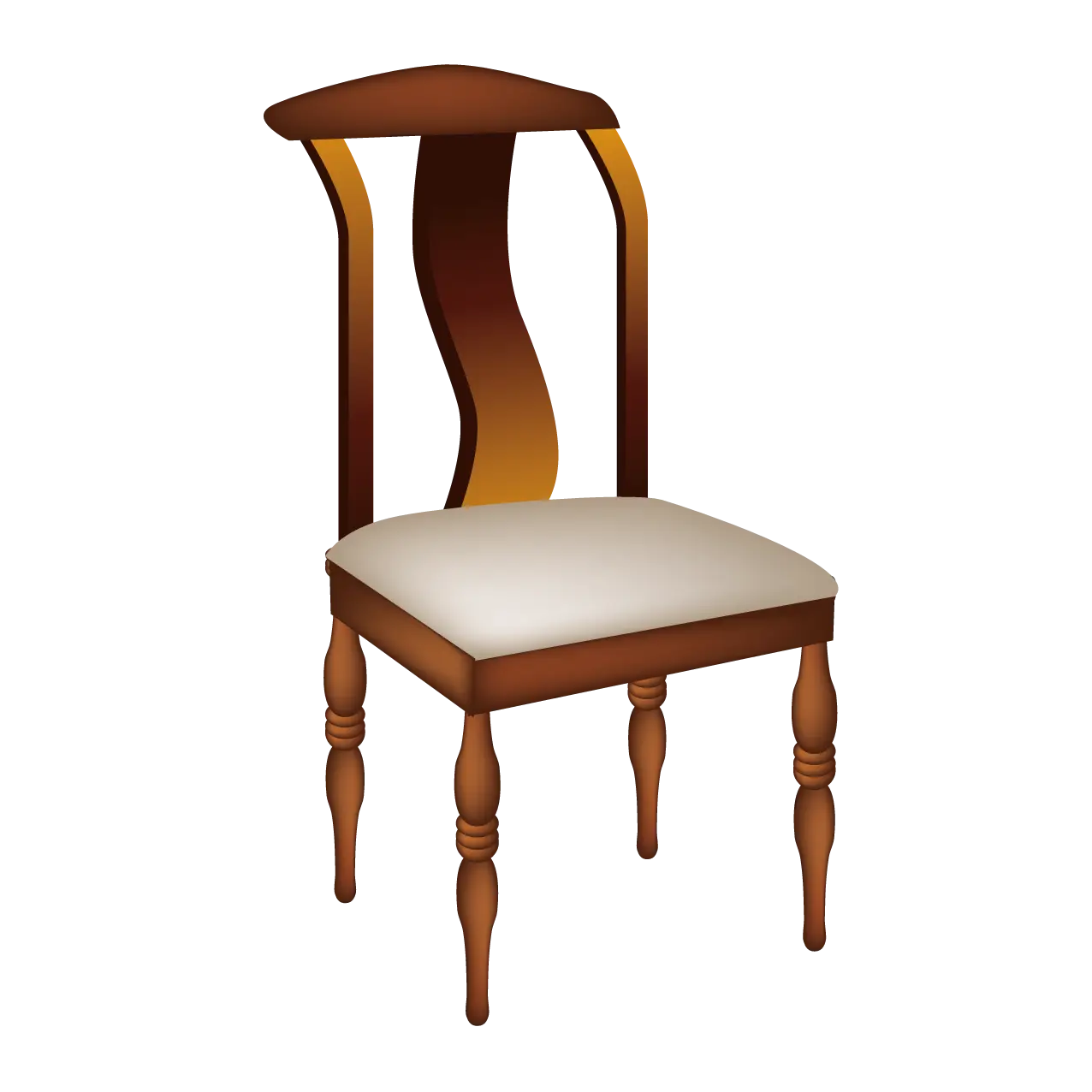 Classic Wooden Chair with Padded Seat