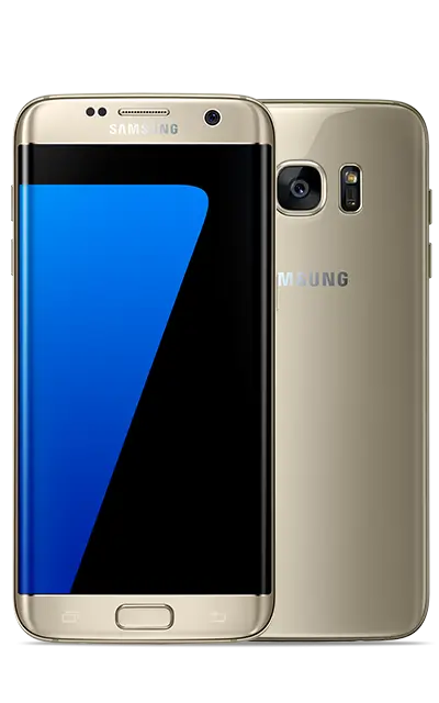 Gold Samsung Smartphone Front and Back View