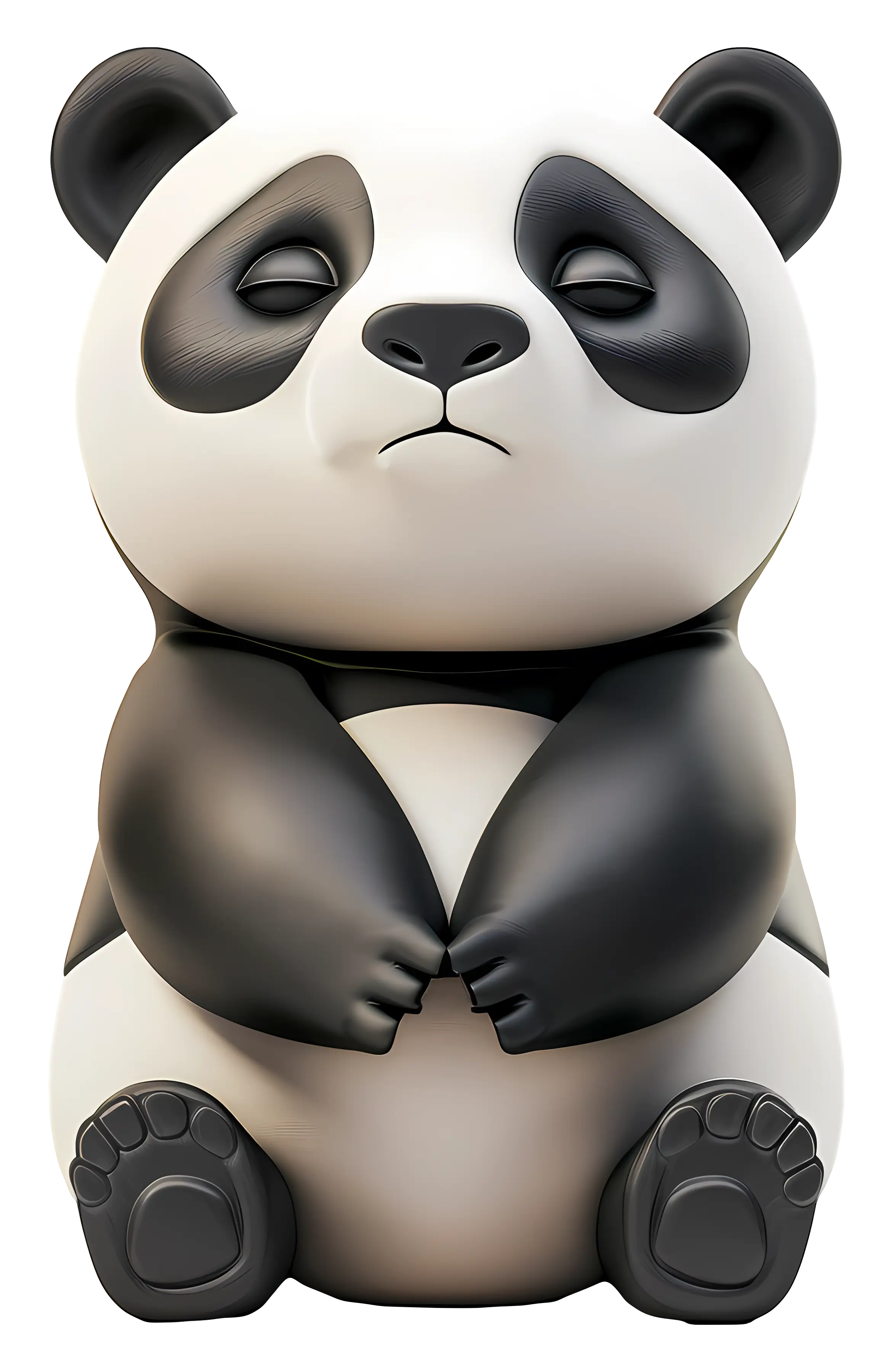 Cute Panda Sitting Illustration