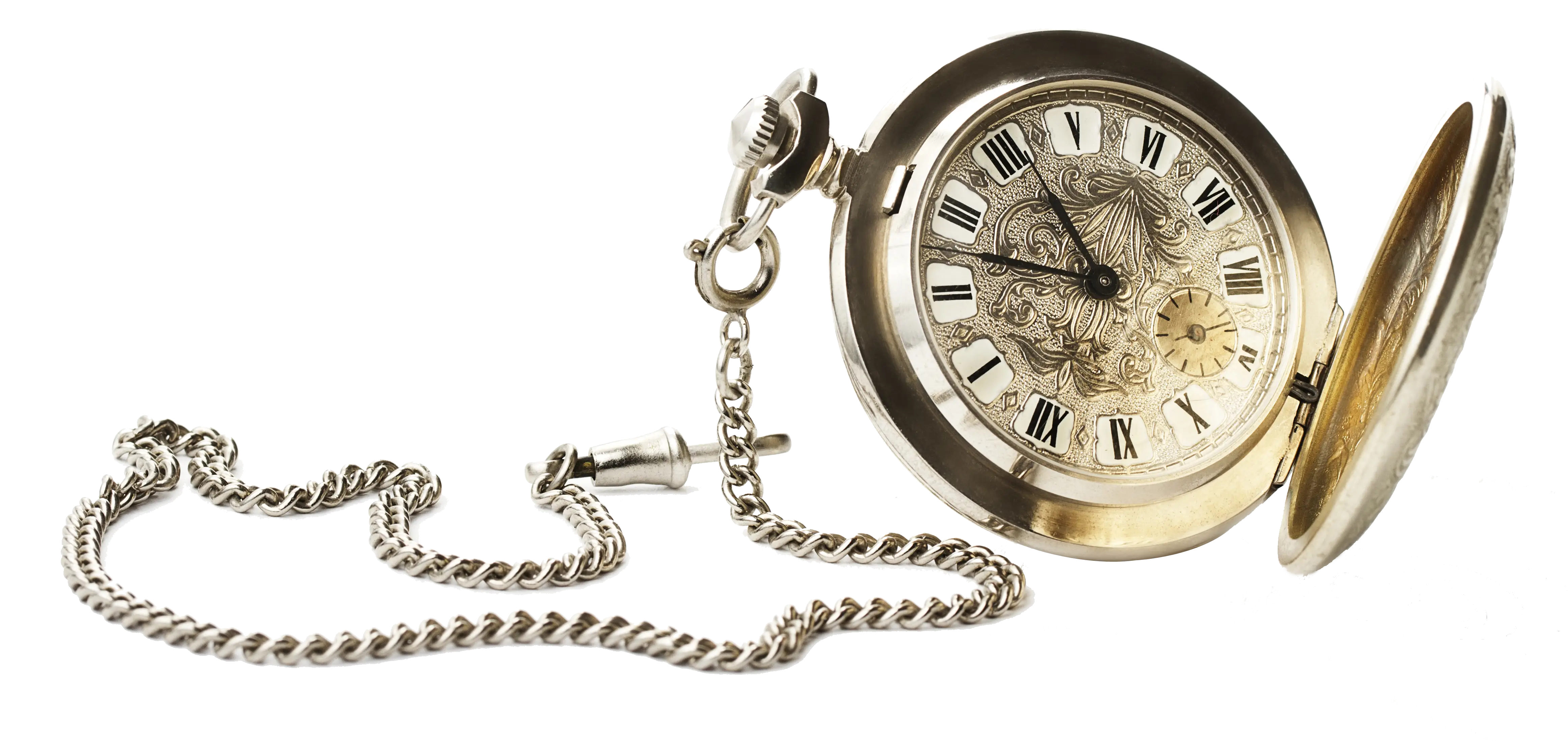 Vintage Gold Pocket Watch with Chain