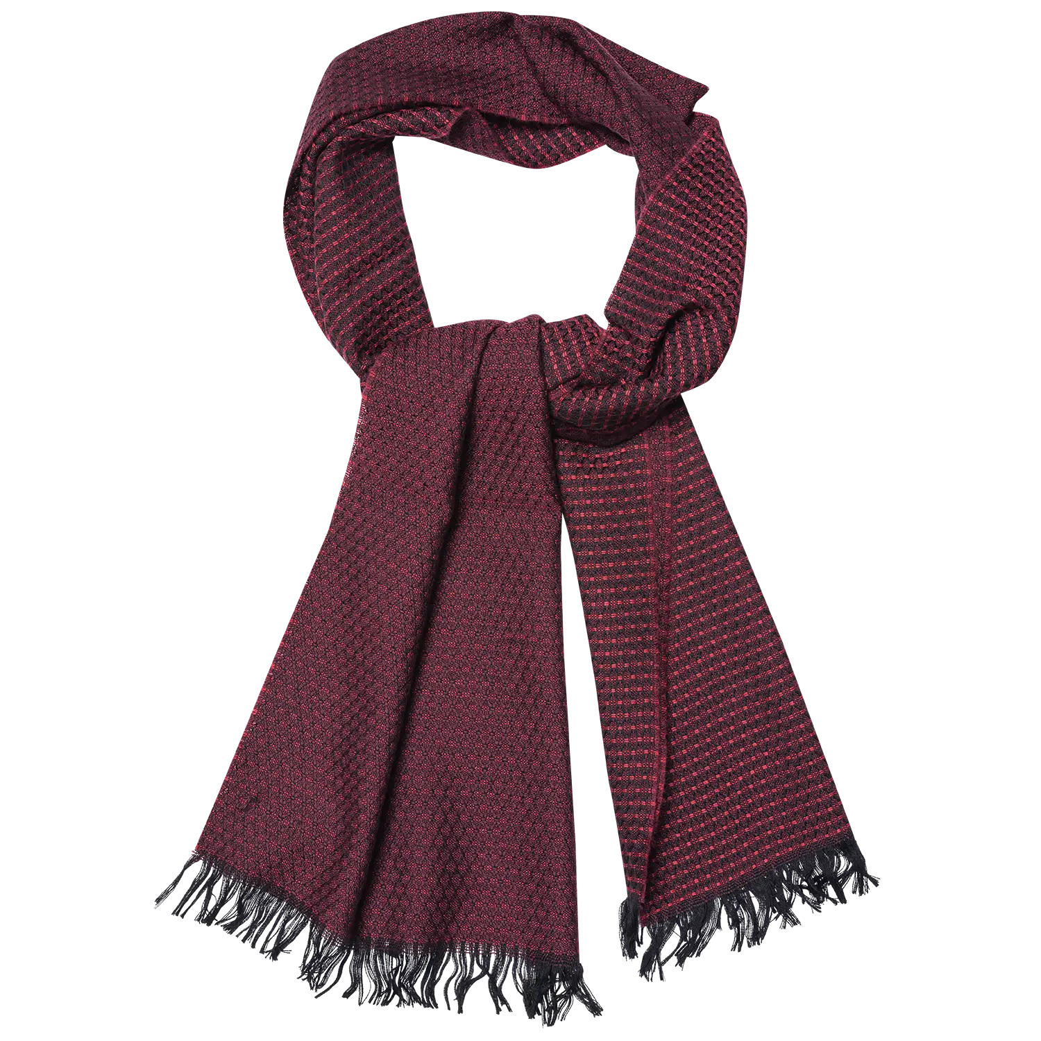 Stylish Red Patterned Scarf