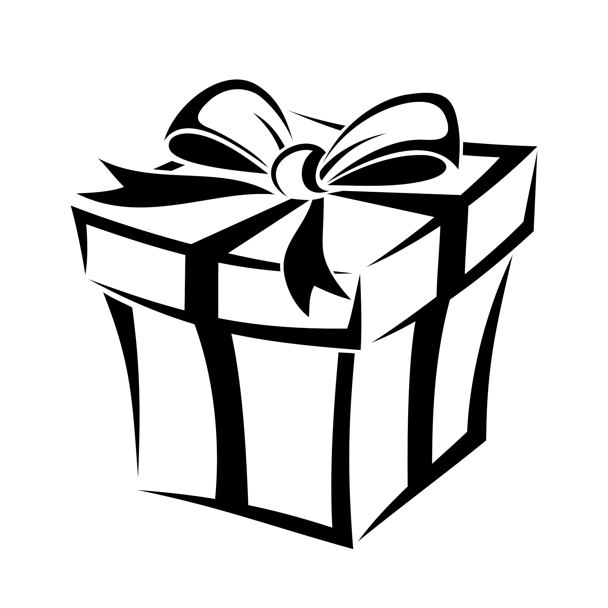 Gift Box Sketch Illustration