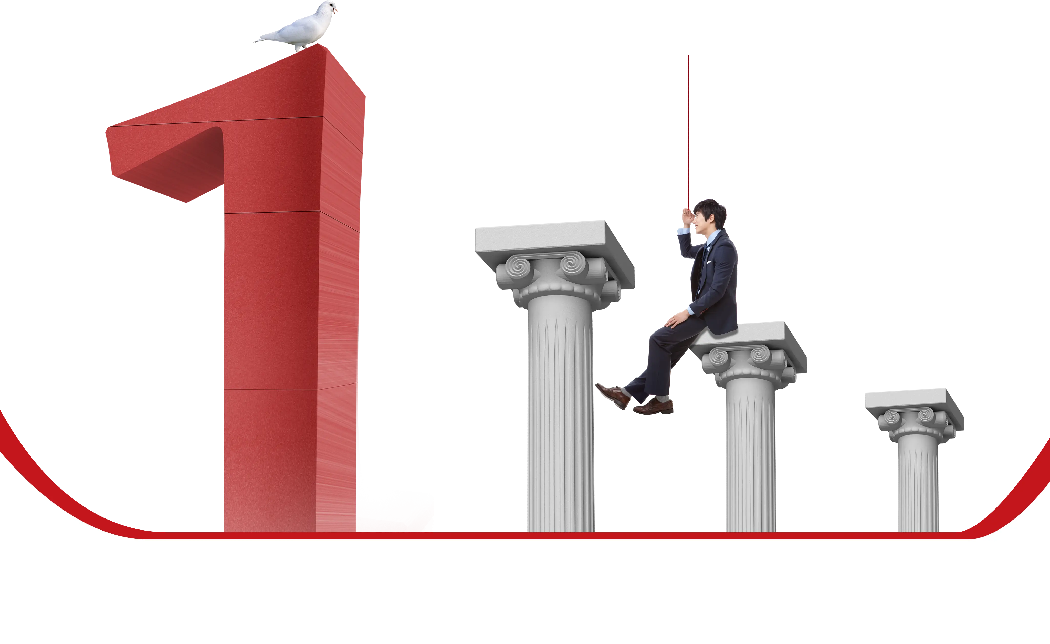 Number One with Columns and Man