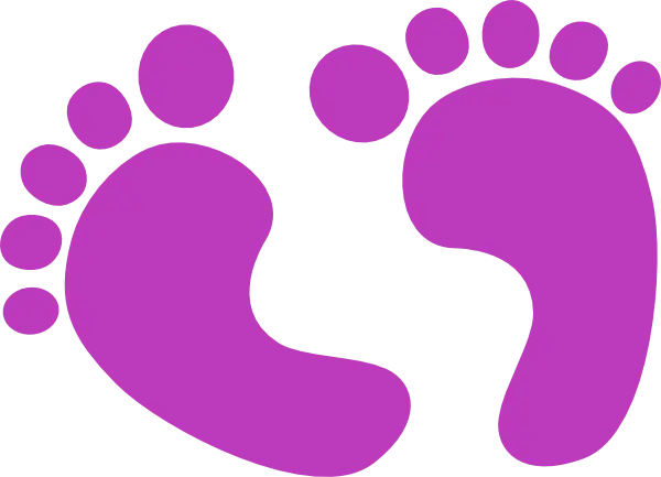 Purple Baby Footprints Symbol