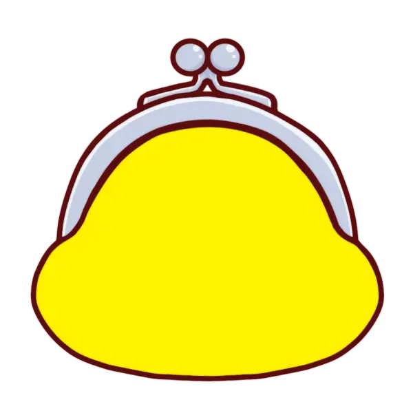 Bright Yellow Coin Purse Illustration
