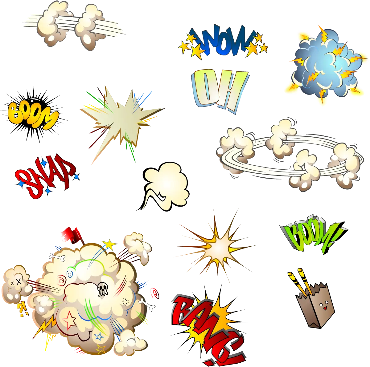 Comic Sound Effects Illustration