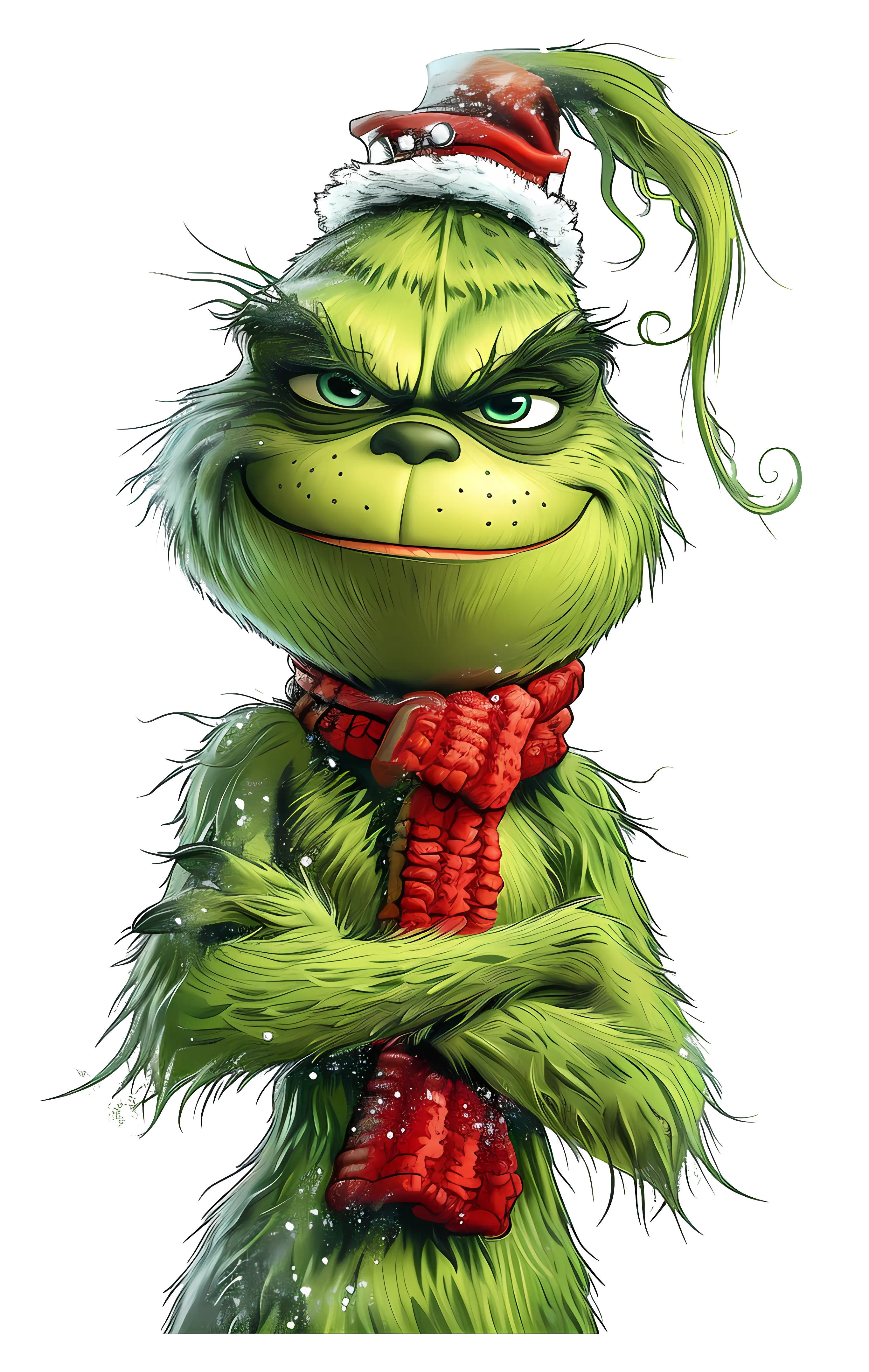Cheerful Green Christmas Character