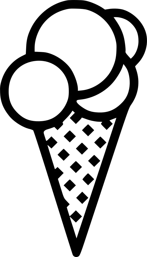 Line Art Ice Cream Cone Illustration