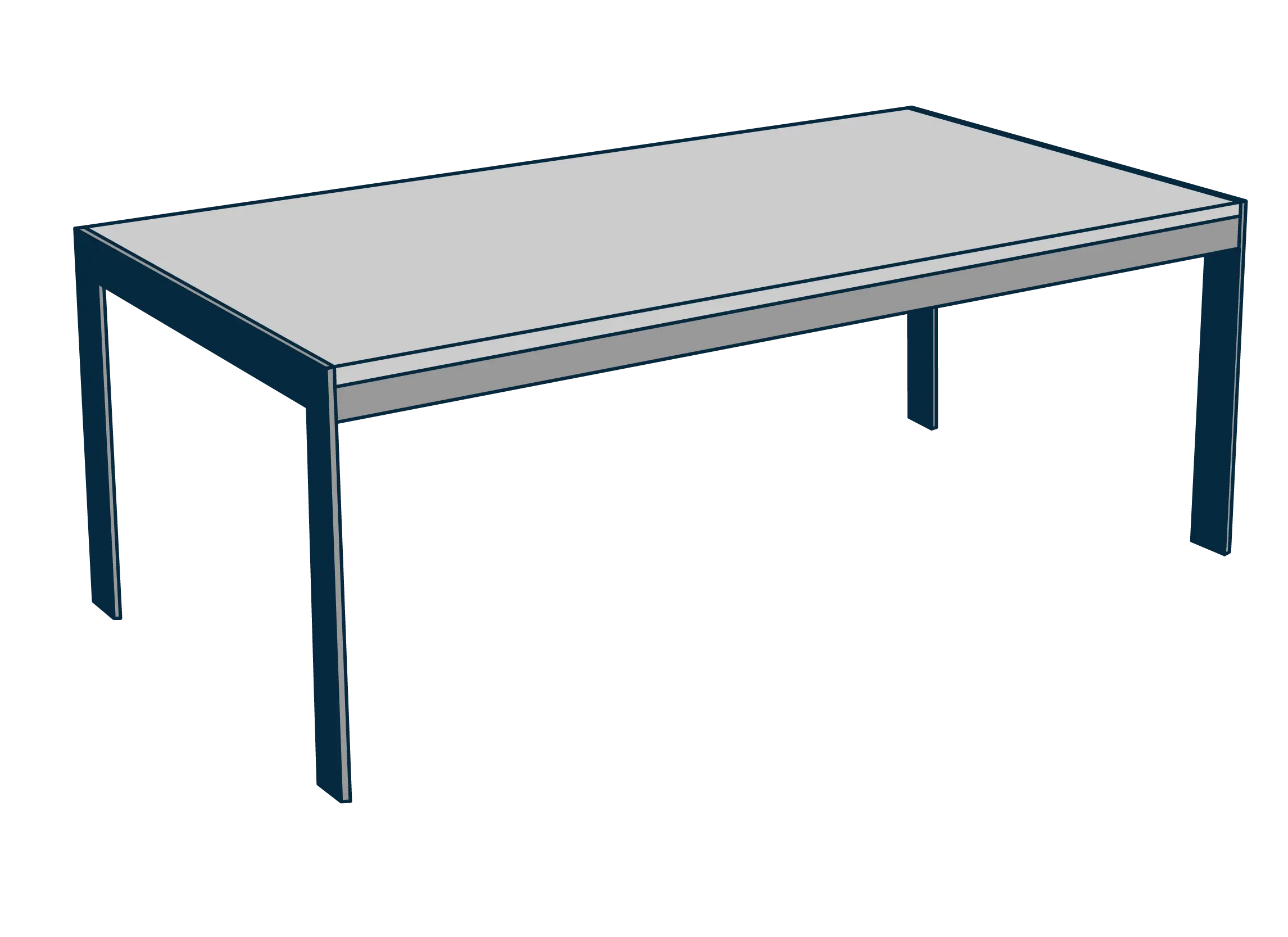 Modern Rectangular Table with Minimalist Design