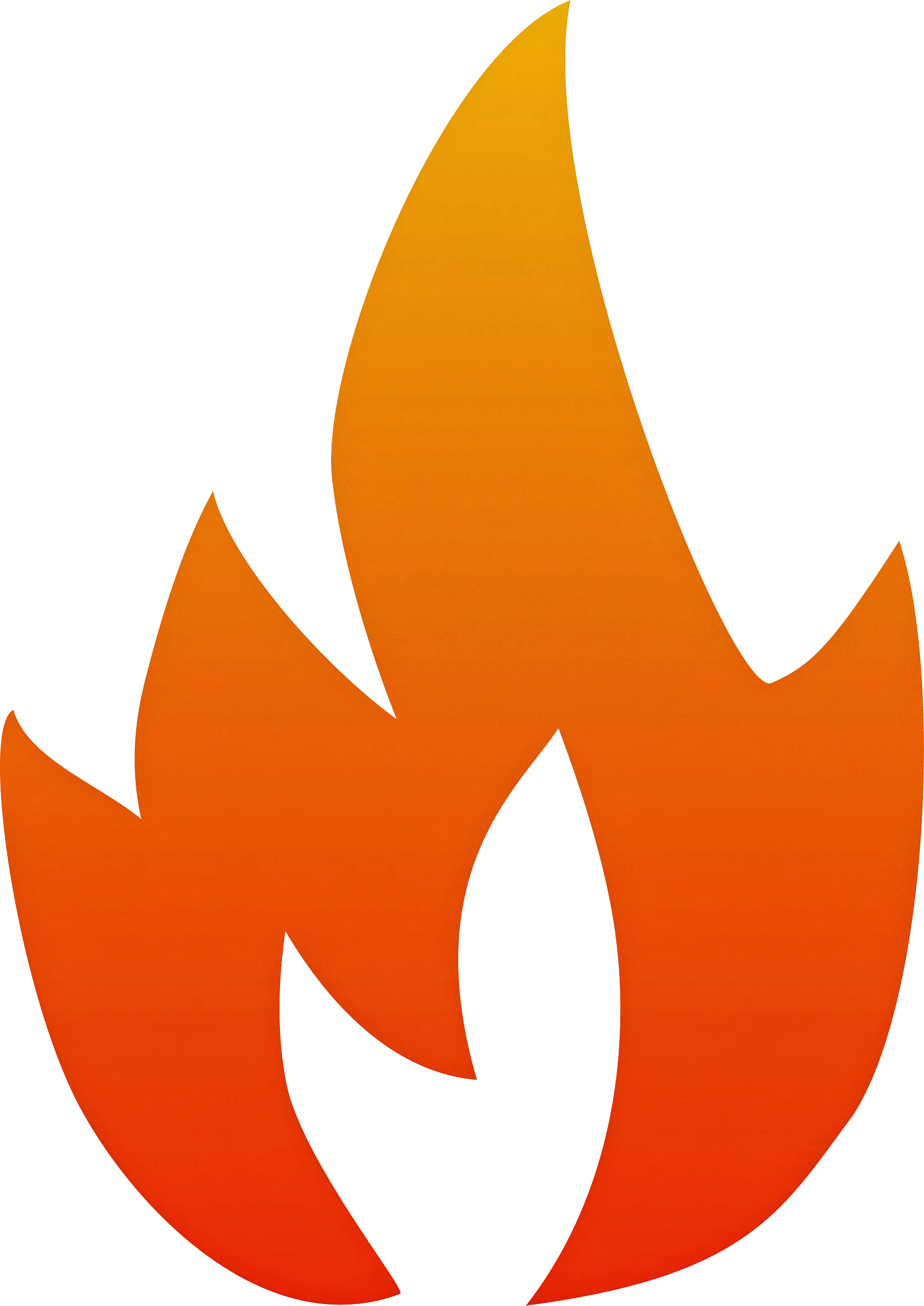 Orange Flame Icon Representation