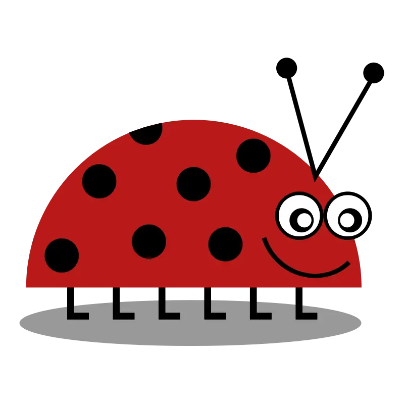 Smiling Ladybug Cartoon