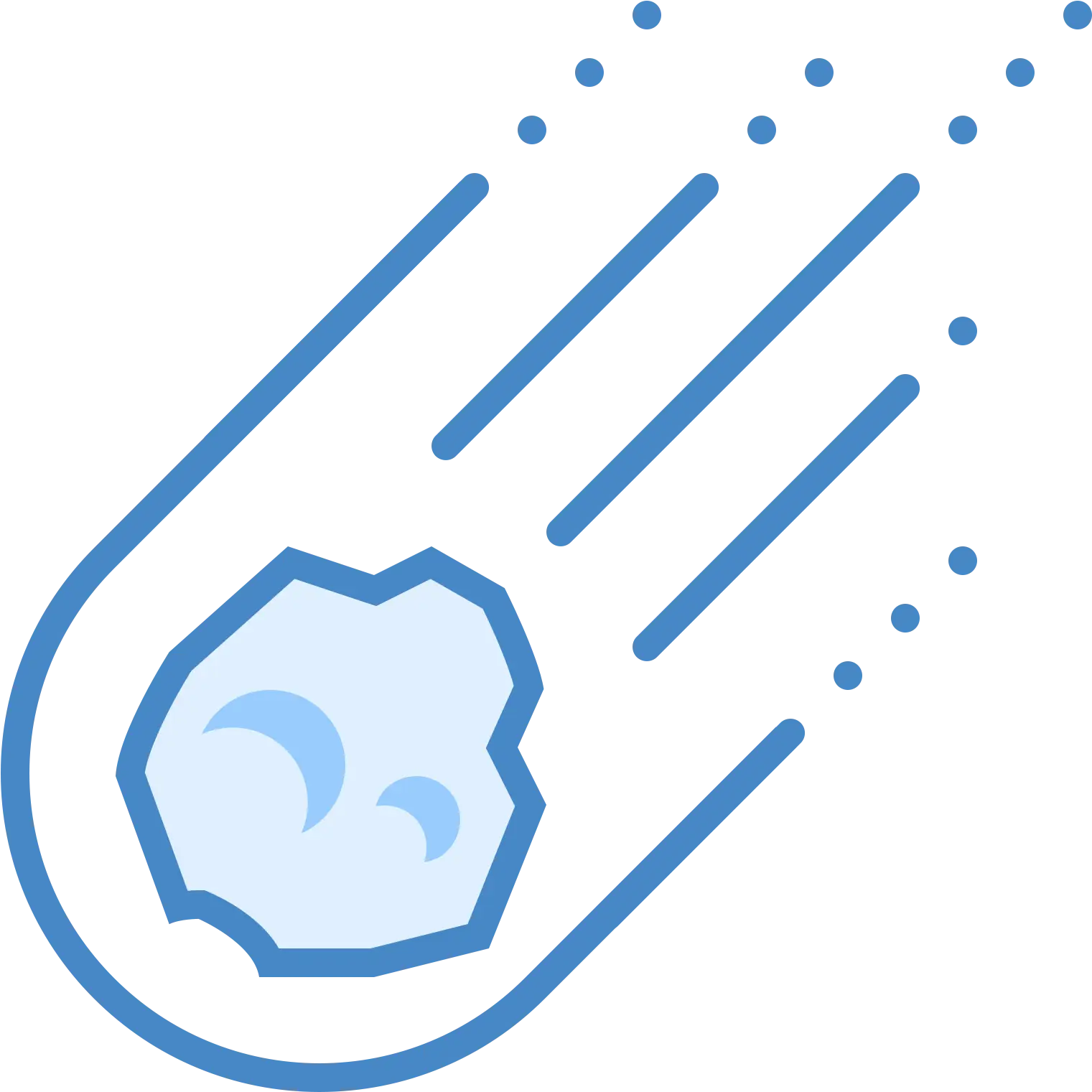 Blue Meteor Icon