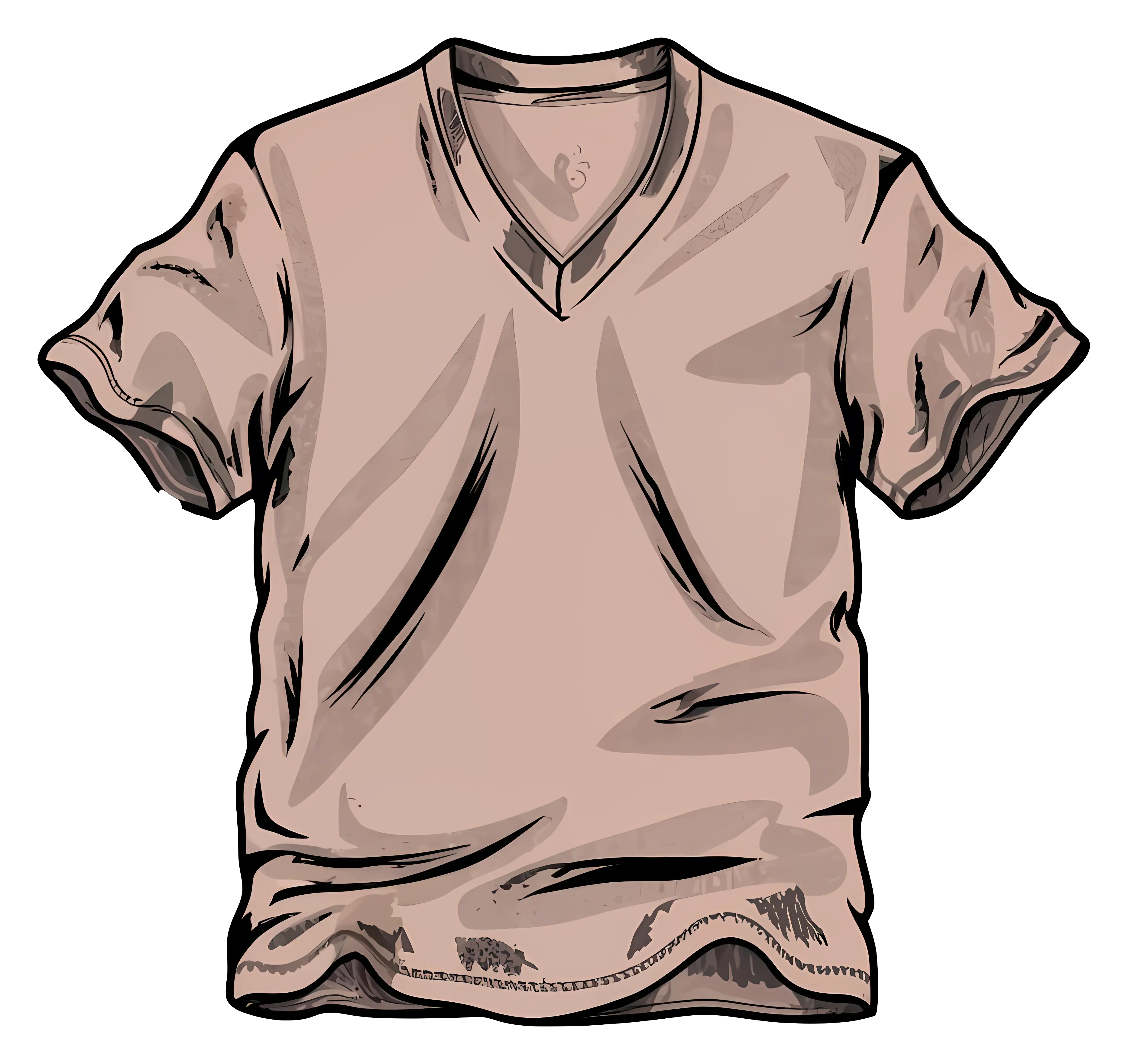 Beige T-Shirt Illustration