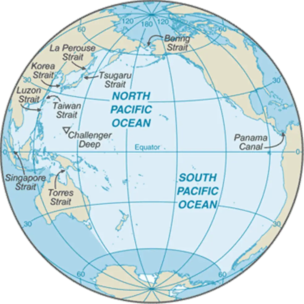 Detailed Pacific Ocean Map