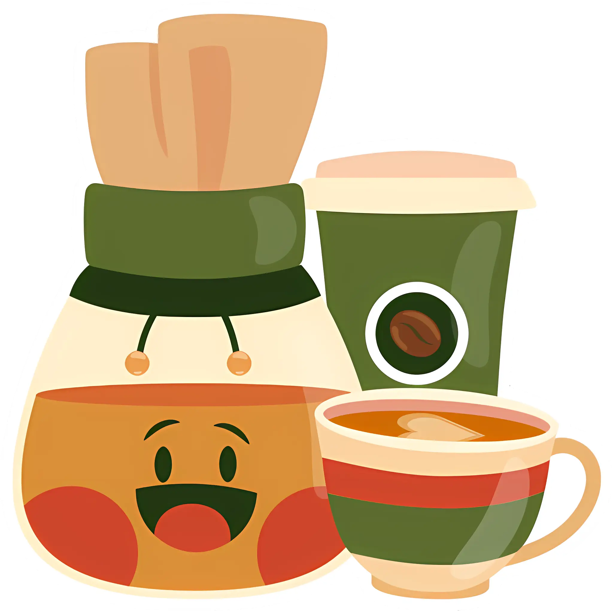 Happy Coffee Illustration