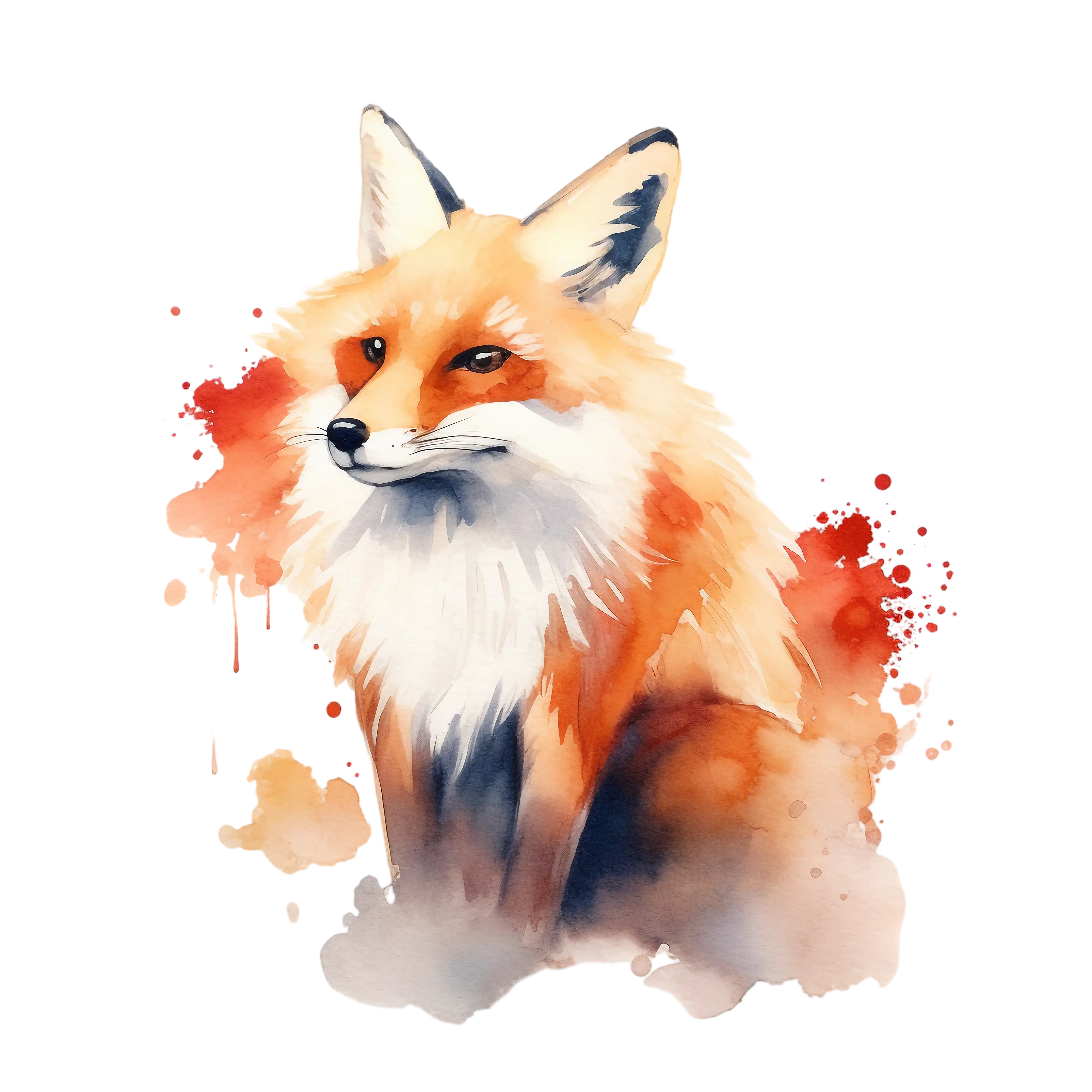 Stunning Watercolor Painting of a Fox