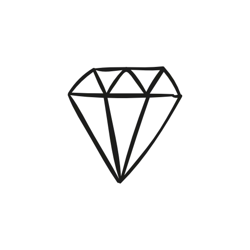 Minimalist Diamond Doodle Illustration