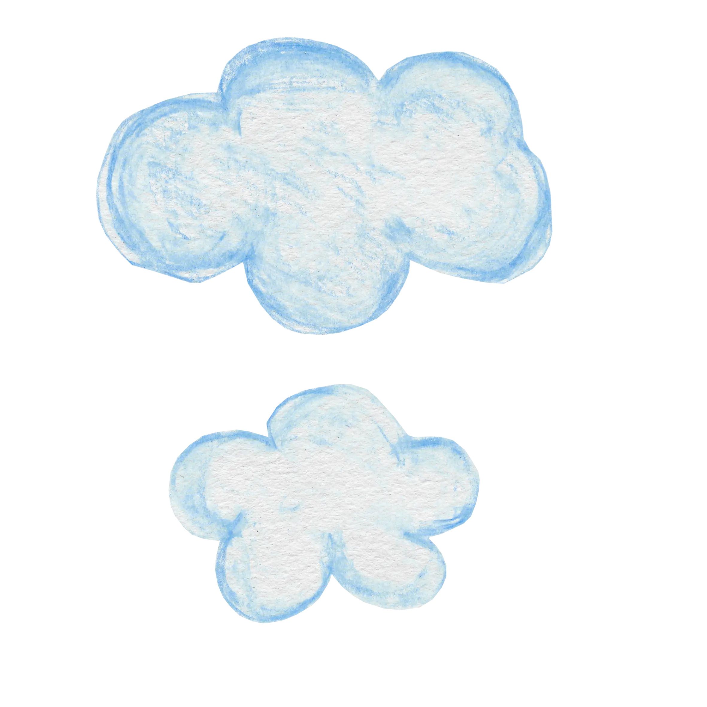 Hand-drawn Blue Clouds