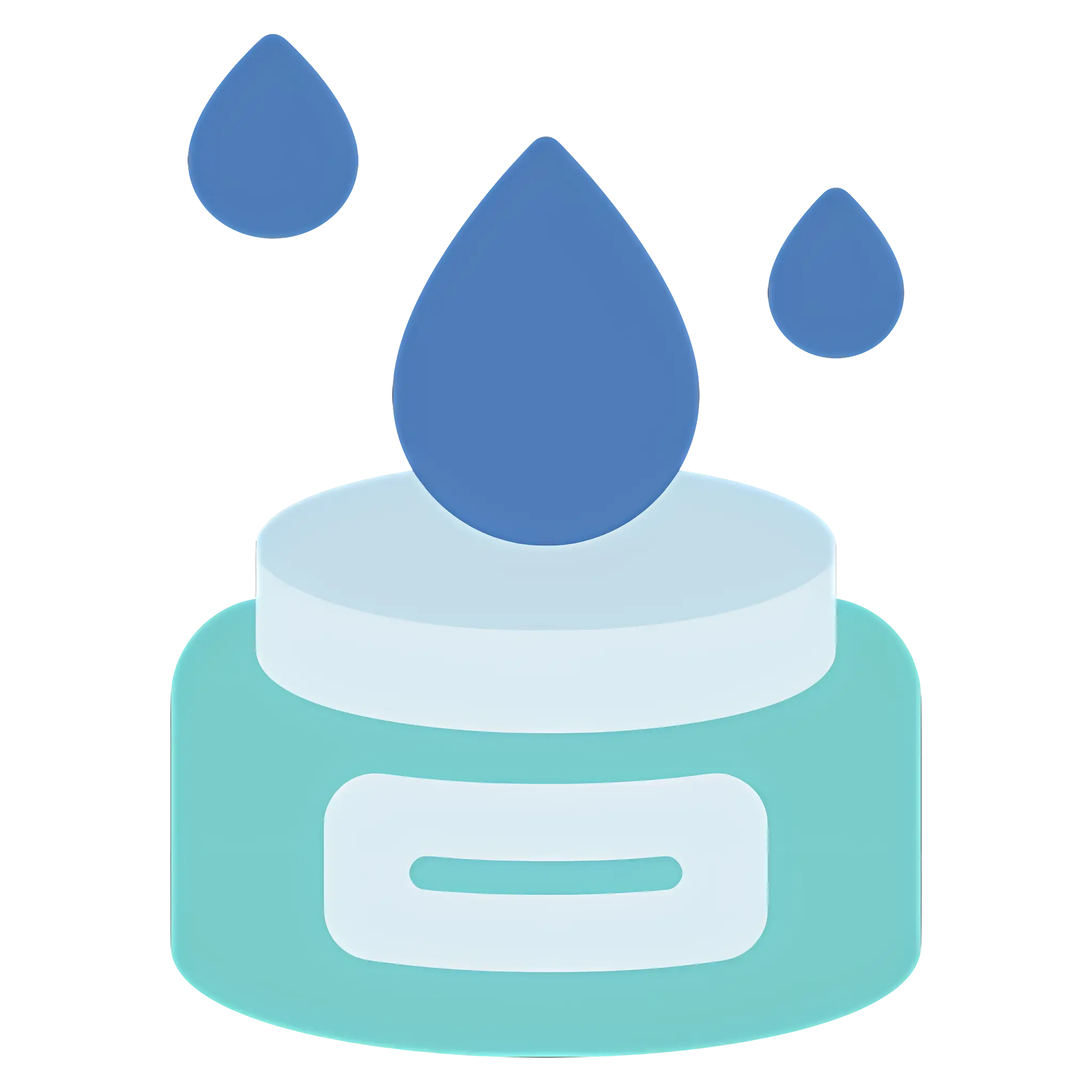 Moisturizer Jar with Water Drops