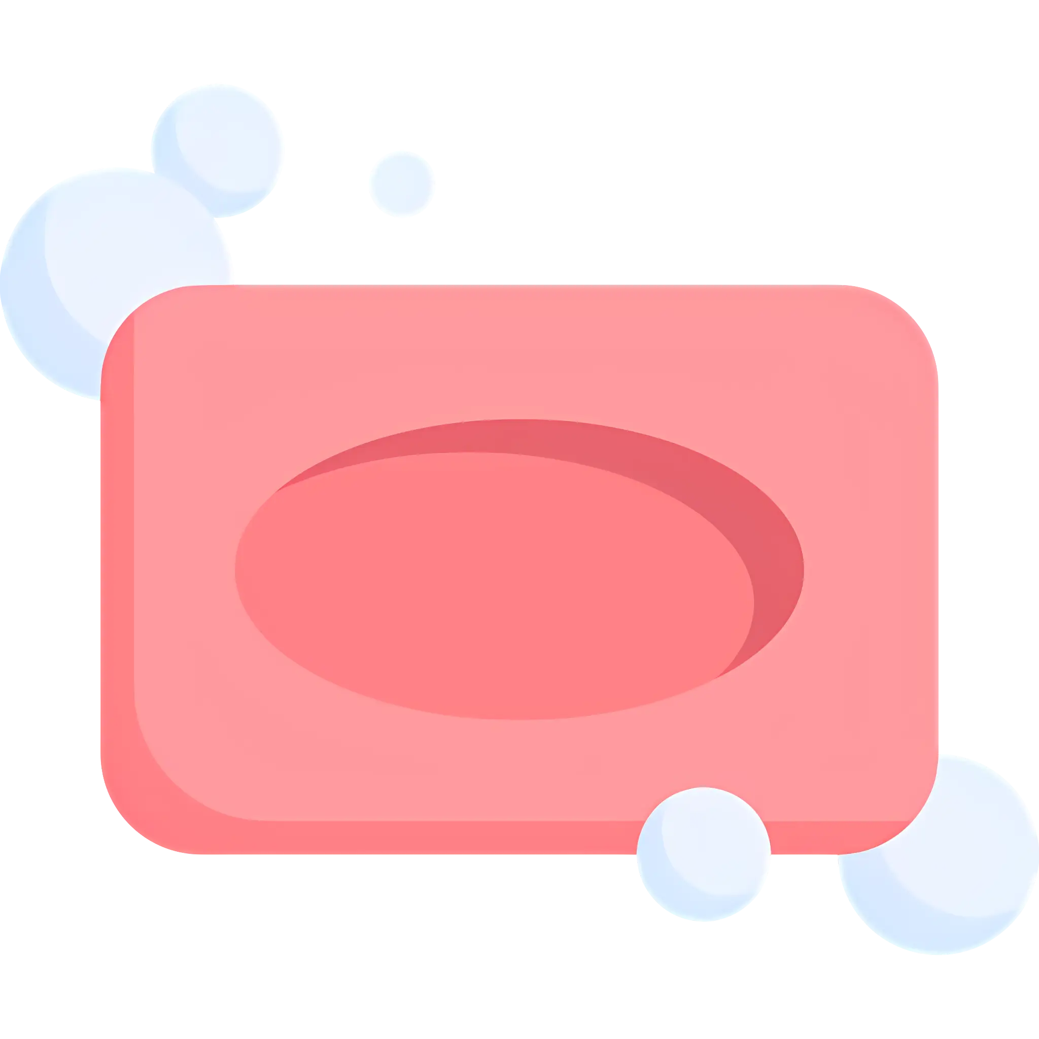 Pink Soap with Bubbles