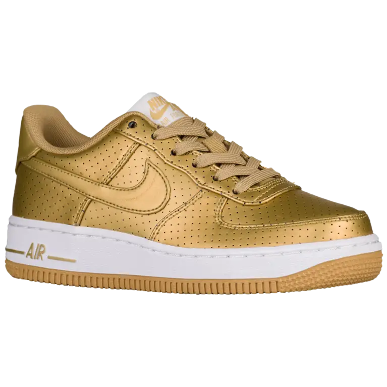 Gold Sports Sneaker with White Sole