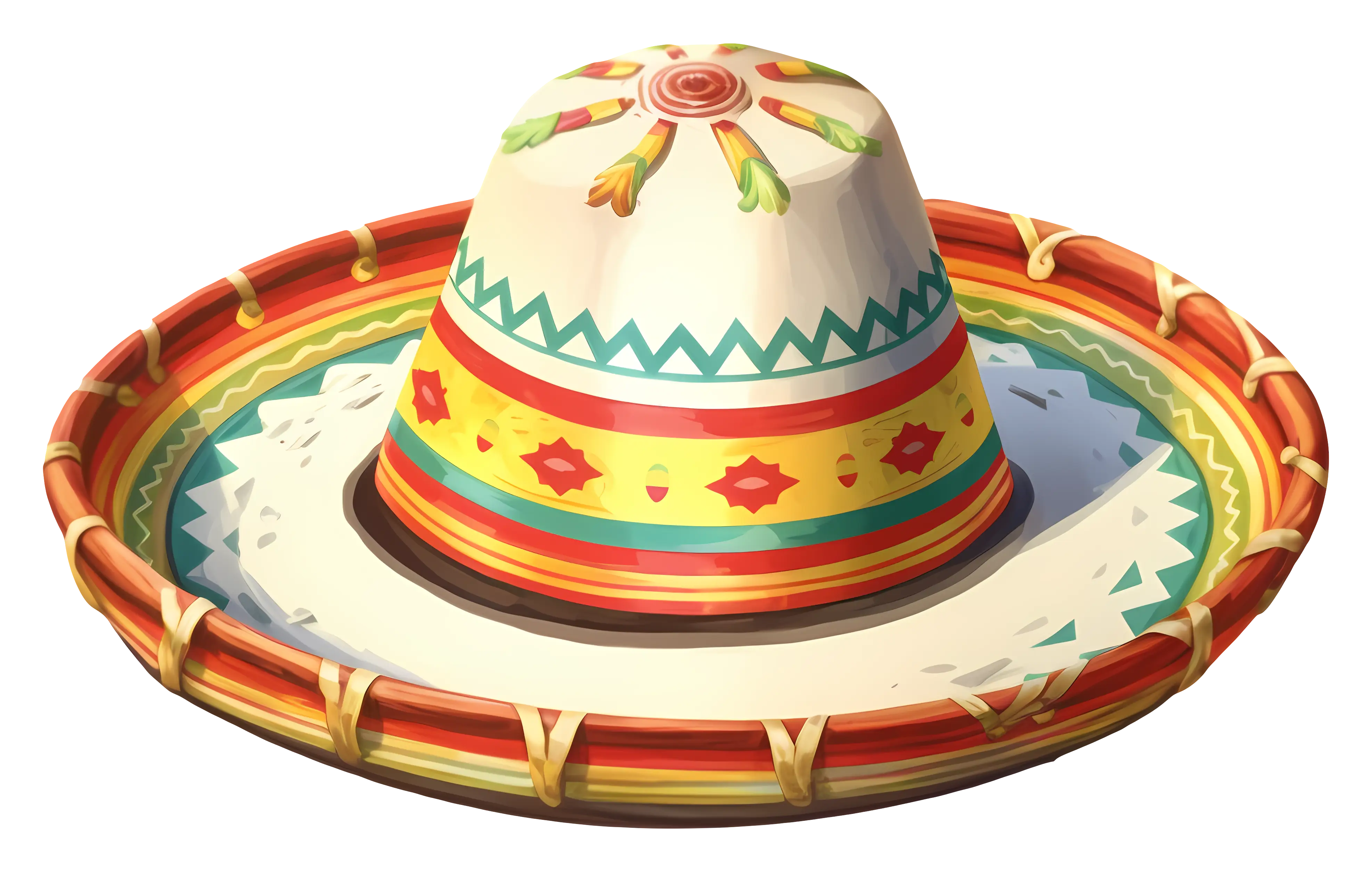 Colorful Traditional Mexican Sombrero Hat