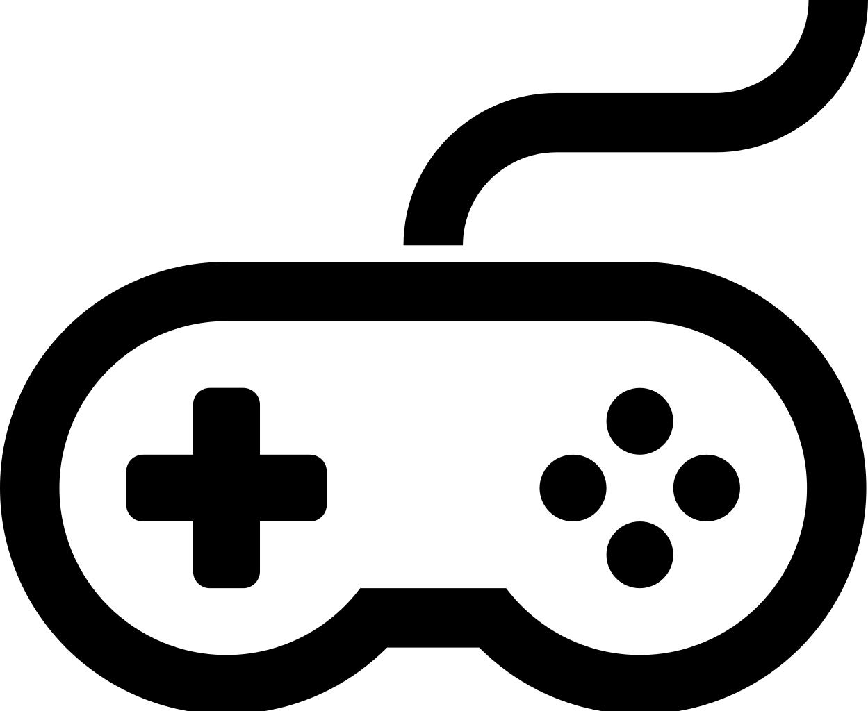 Black Video Game Controller Icon