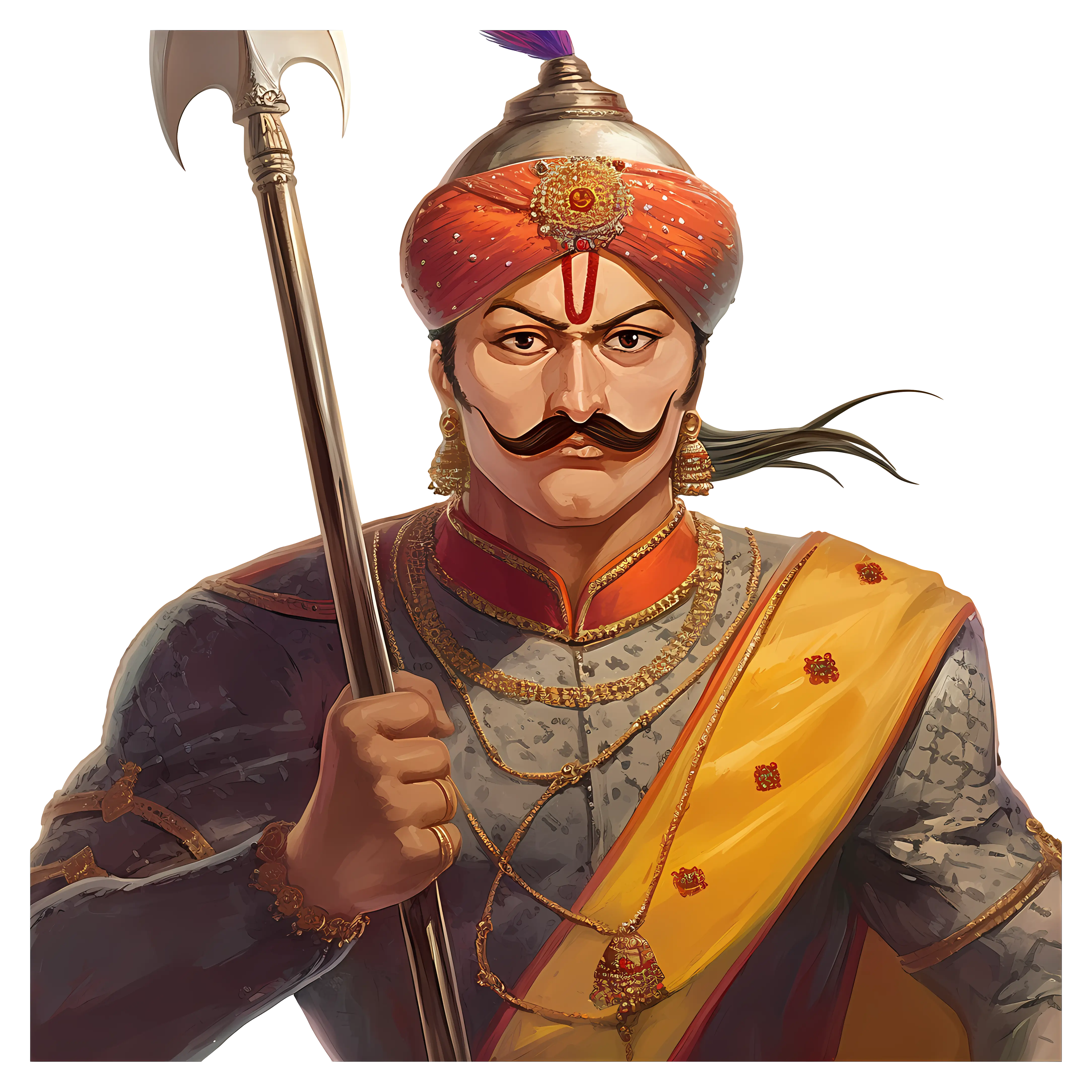 Warrior with Spear and Armor