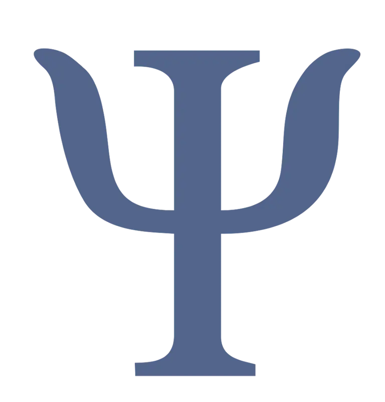Blue Psi Symbol for Psychology Concept
