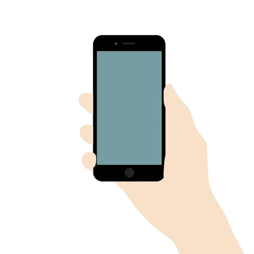 Hand Holding a Smartphone Icon