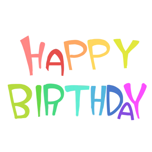 Happy Birthday Colorful Text