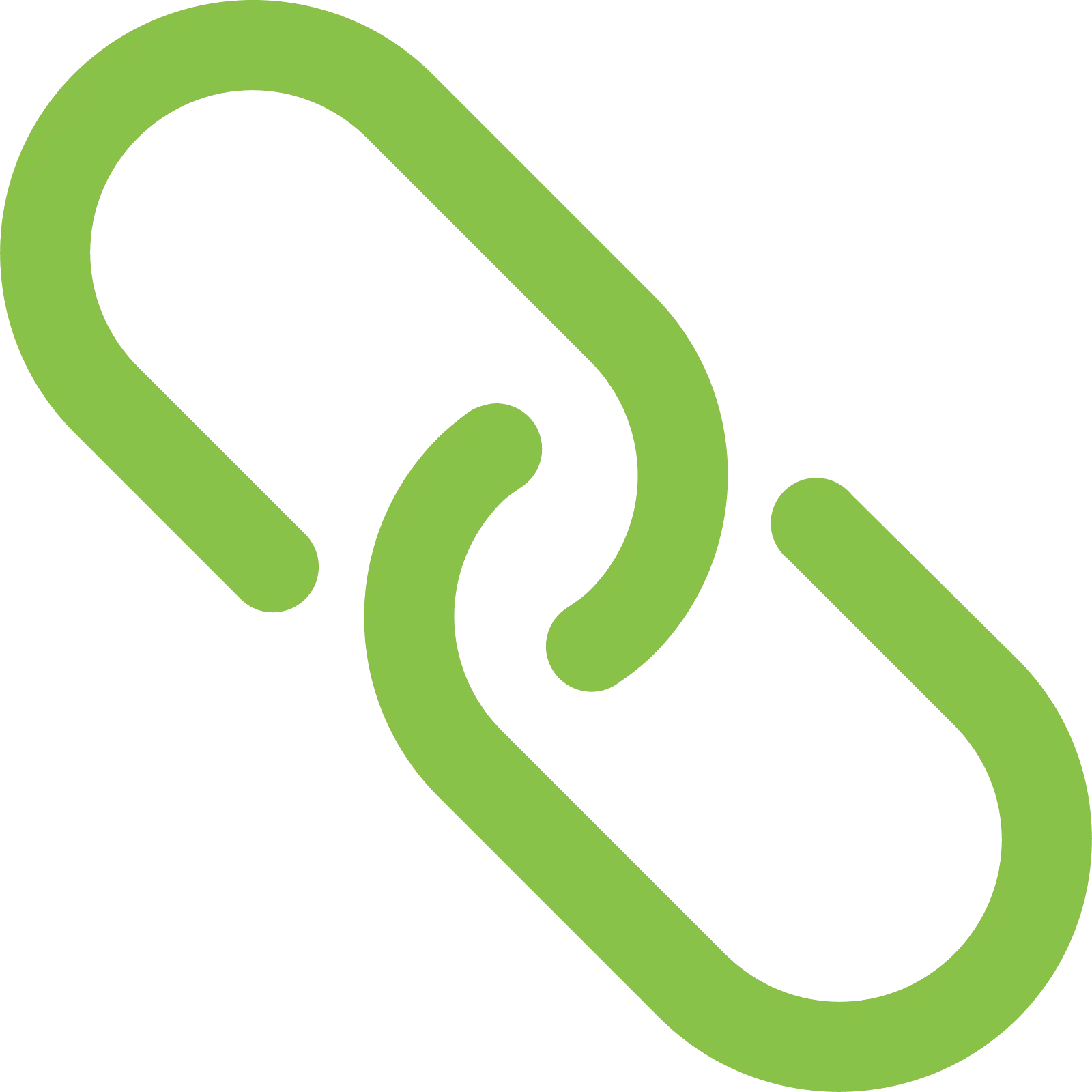 Simple Green Chain Link Icon