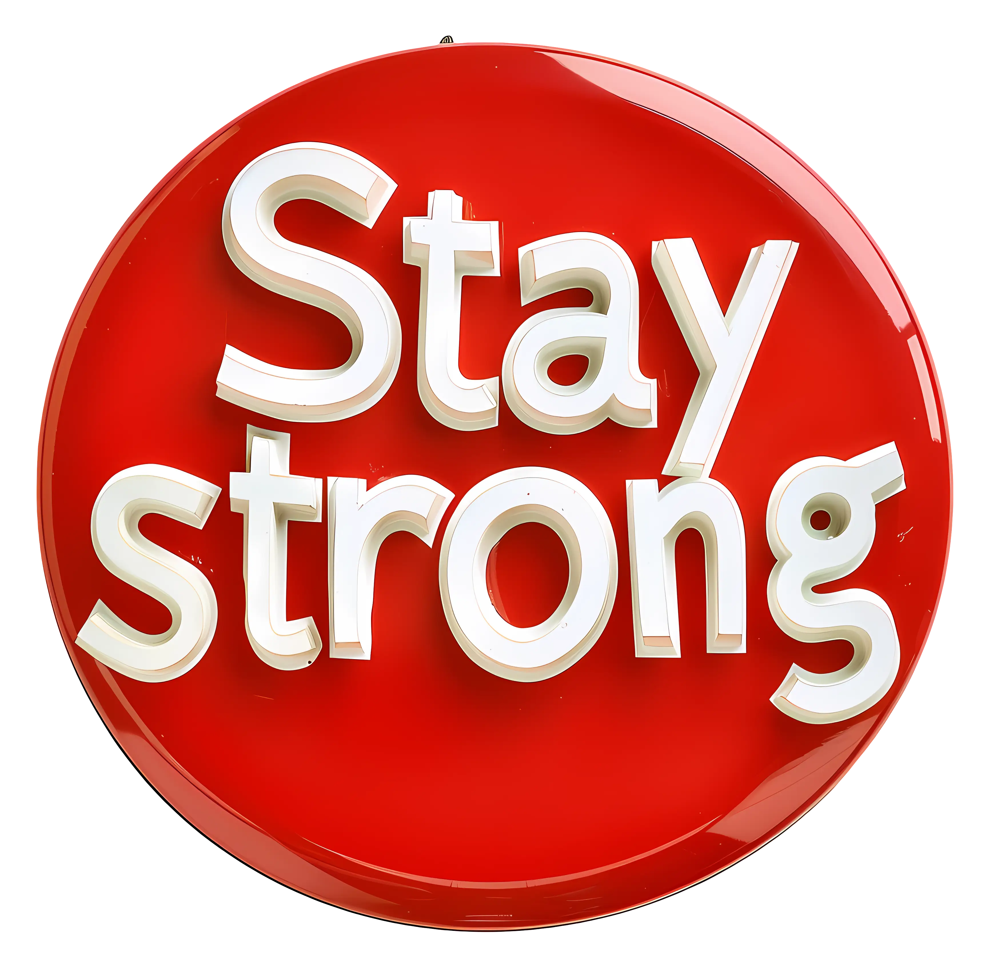 Red Stay Strong Sign