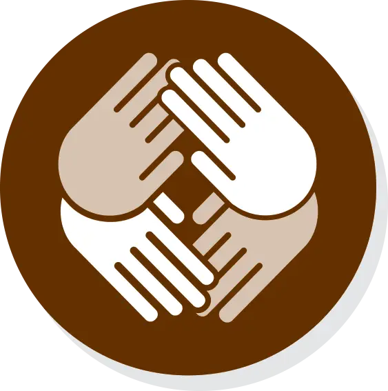 Hands Symbol Representing Unity