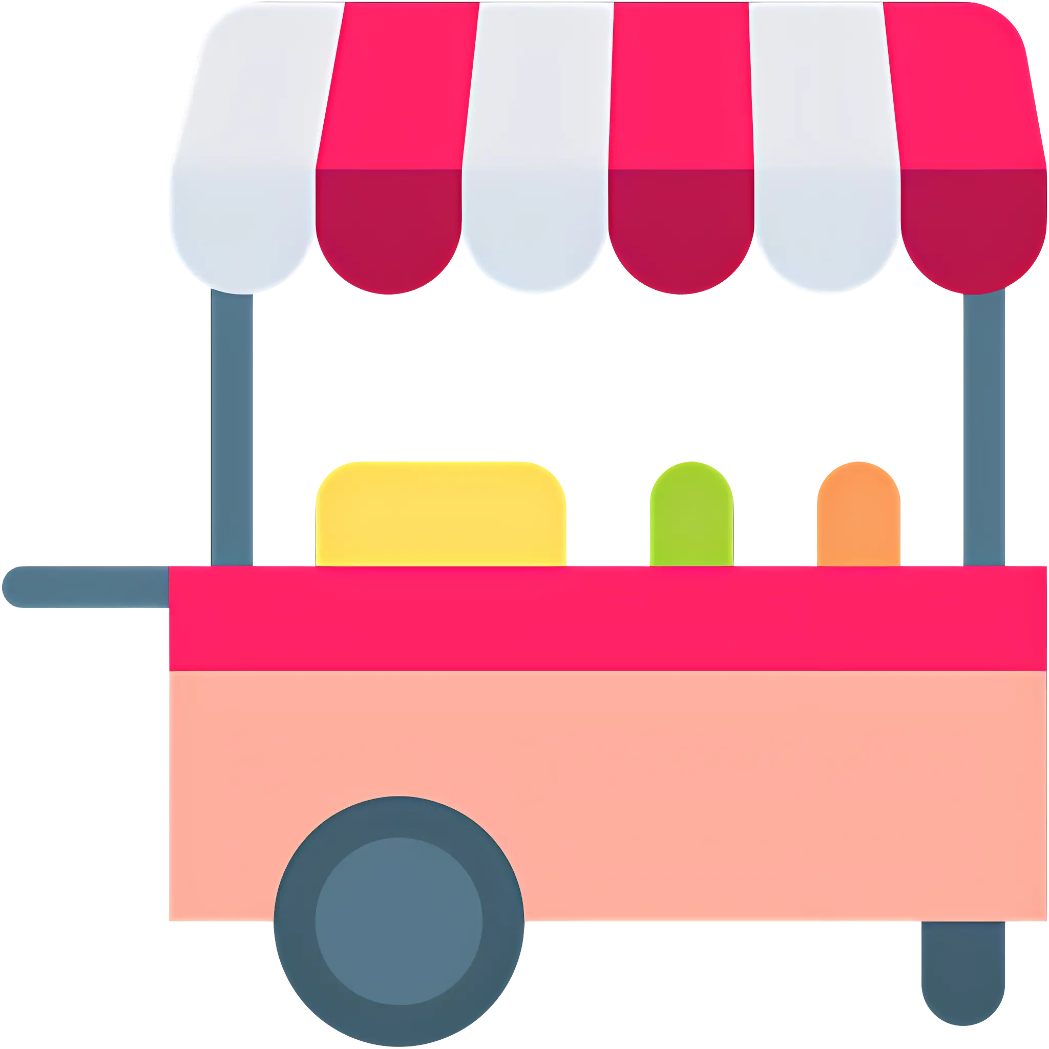 Colorful Food Cart Illustration