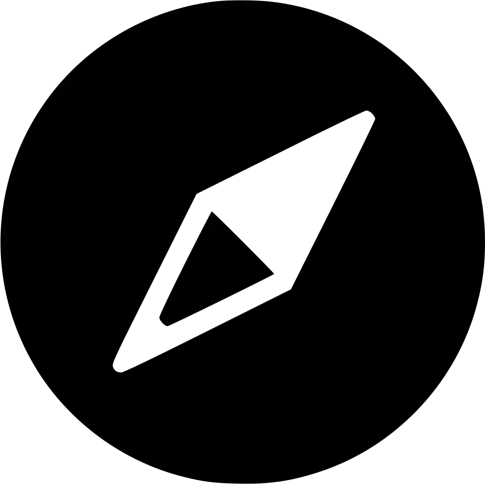 Black and White Compass Symbol
