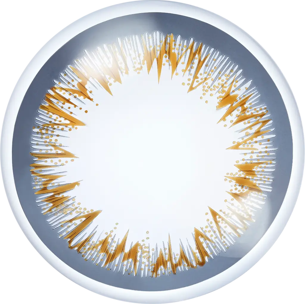 Clear Contact Lens with Brown Pattern